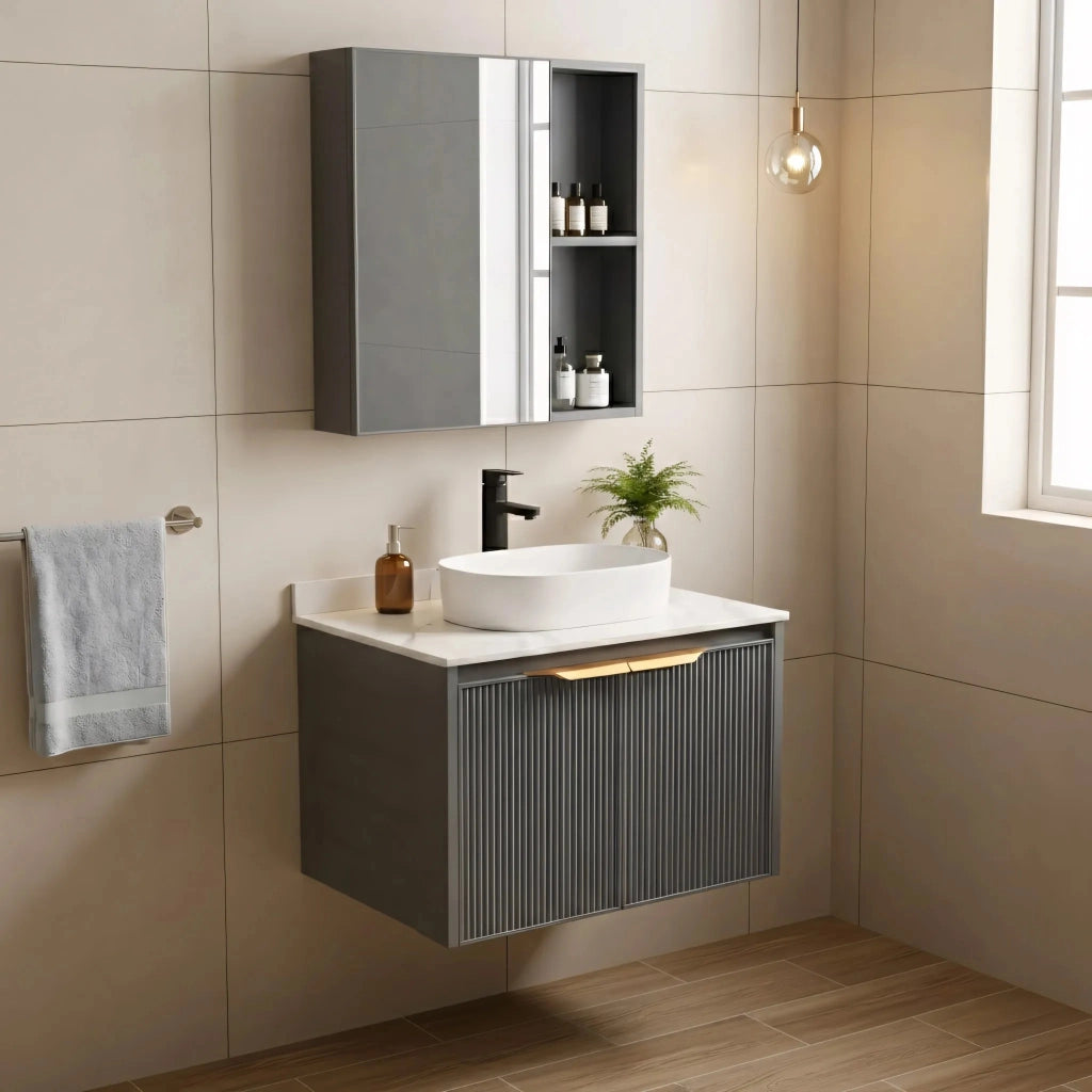 Set Di Mobili Da Bagno Con Top Marti 60cm Grey