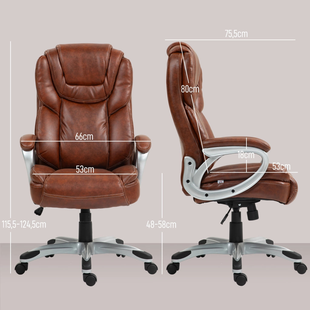 Sedia da ufficio ¨C Minimal ¨C marrone 66x75.5x115.5-124.5 cm