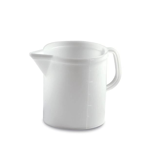 Caraffa Brocca in Plastica Graduata Bianca 5 Litri