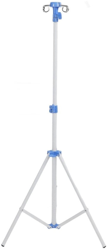 Pallo di Infusione Trasportabile con Regolazione di Altezza 75-210 cm - Stabilizzatore di Infusione Opportuno per 4 Haken - Costruito in Acciaio Inossidabile - Opportuno per l'Impiego Portatile