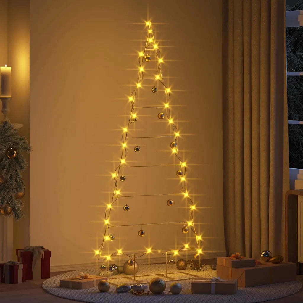 Albero di Natale in metallo con supporto Oro 211 cm 42019168