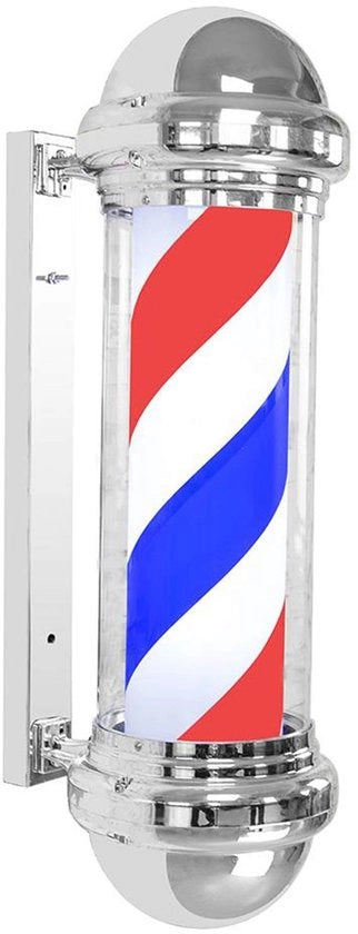 Tavolo per parrucchiere - LED display rotante - Professionale - Rottura colore rosso blu bianco - Per salone di bellezza - 92 cm - 50 giri