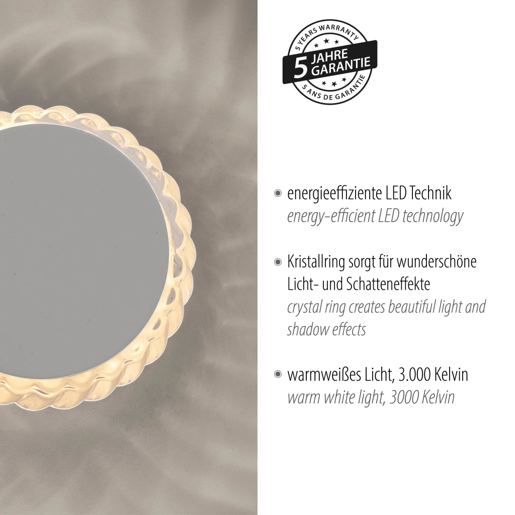 Applique moderna rotonda bianca LED 5W JustLight IGO