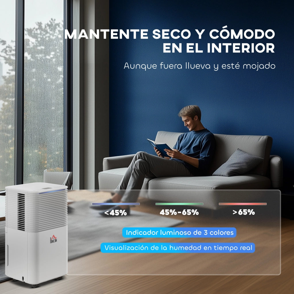 Deumidificatore ¨C Minimal ¨C Bianco 10L/d 24H 3 Modi Silenzioso LED