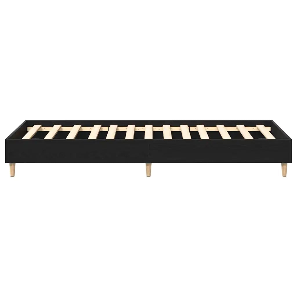 Struttura del letto-Giroletto Rovere Nero 203 x 93 x 25 cm