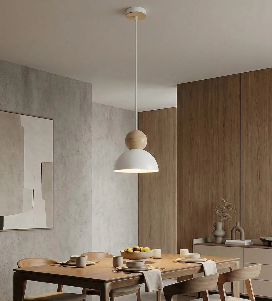 Lampada a soffitto KAKI Japandi feltro bianco-beige 1xE27