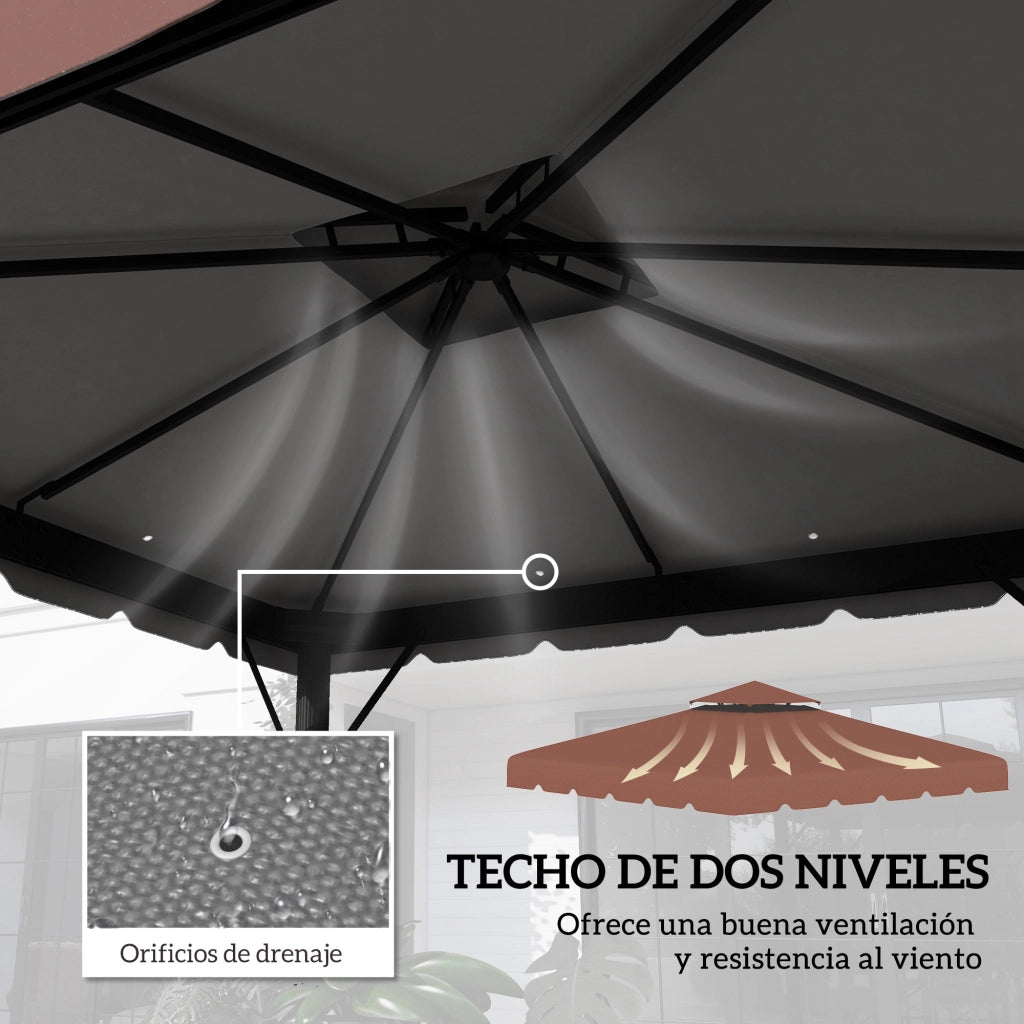 Tetto da Giardino 3x3 m ¨C Minimal ¨C Marrone