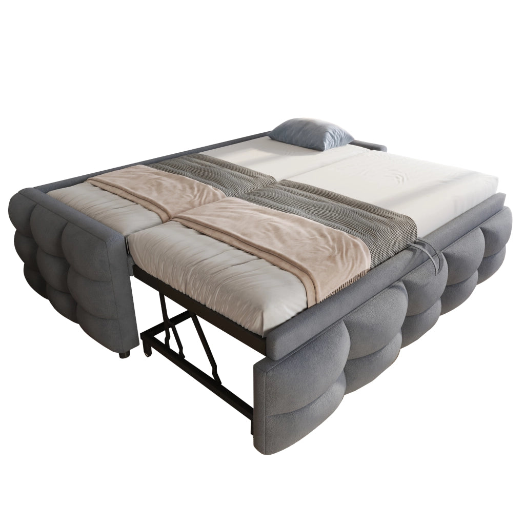 Letto a divano estraibile teddy velluto 90/180x190 cm