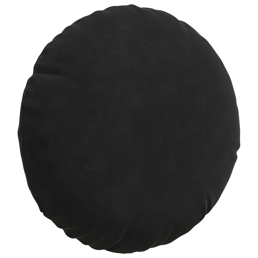 Cuscini per Seduta 2 pcs Nero Ø30 x 13 cm Velluto 42014106