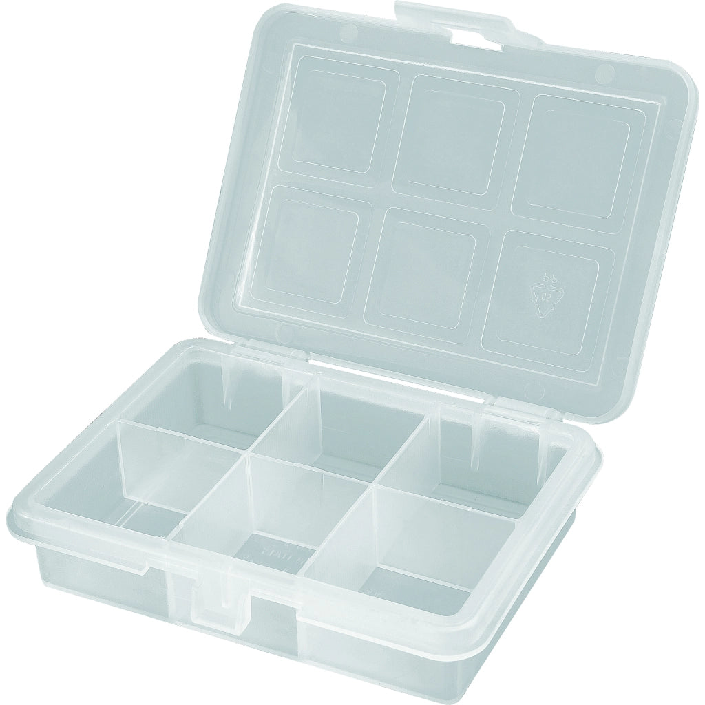 PORTAMINUTERIA TRASPARENTE 120X100X28MM CON 6 SCOM