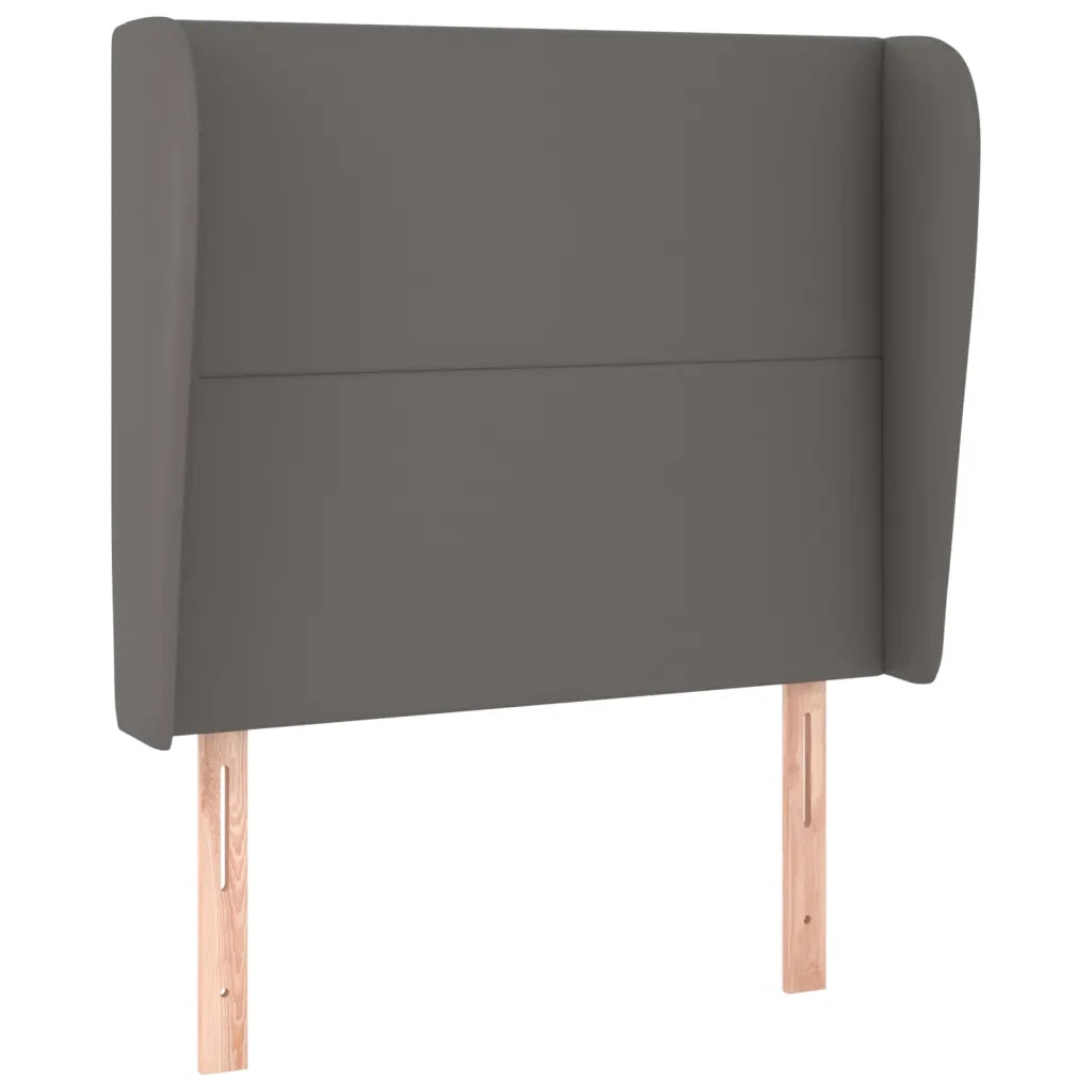 Testiera | Testata ad Orecchio Grigio 103x23x118/128cm in Similpelle