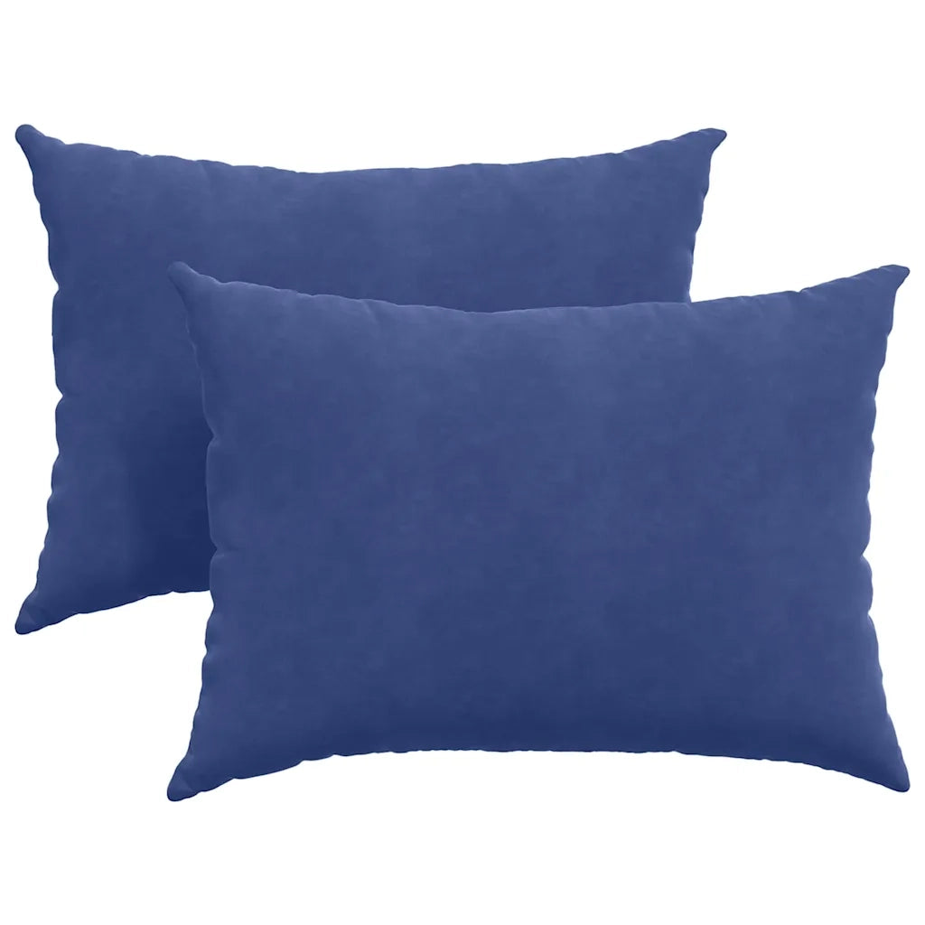 Cuscini da Divano 2 pz-Set di 2 Cuscini per Sofa Blu Polizia 70 x 50 cm Tessuto in Cords