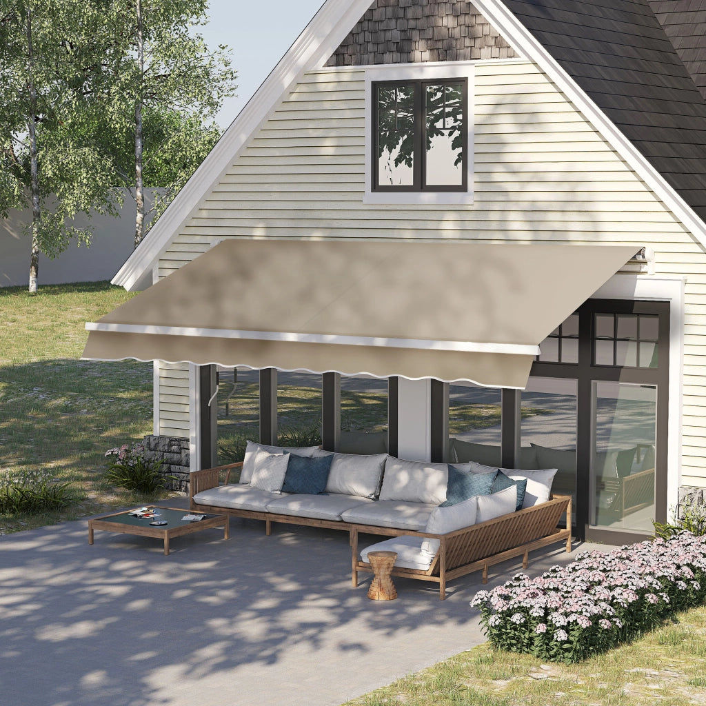 Tenda da sole regolabile per terrazza ¨C Minimal ¨C Beige 395x300 cm