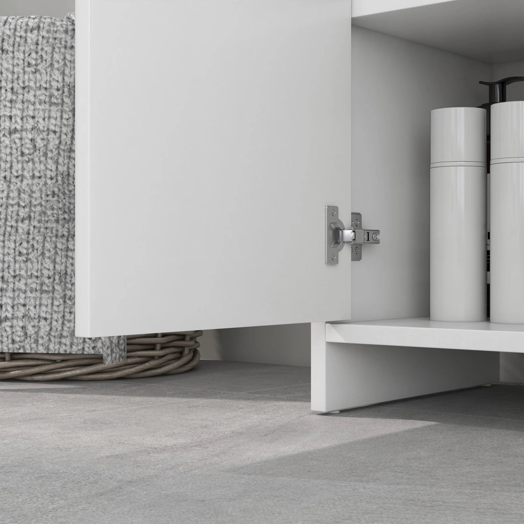 Mobiletto Sottolavabo con Ripiano ¨C Minimal ¨C Bianco 60x30x60 cm