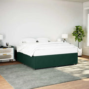 Giroletto senza Materasso Verde Scuro 200x200 cm in Velluto 3285033