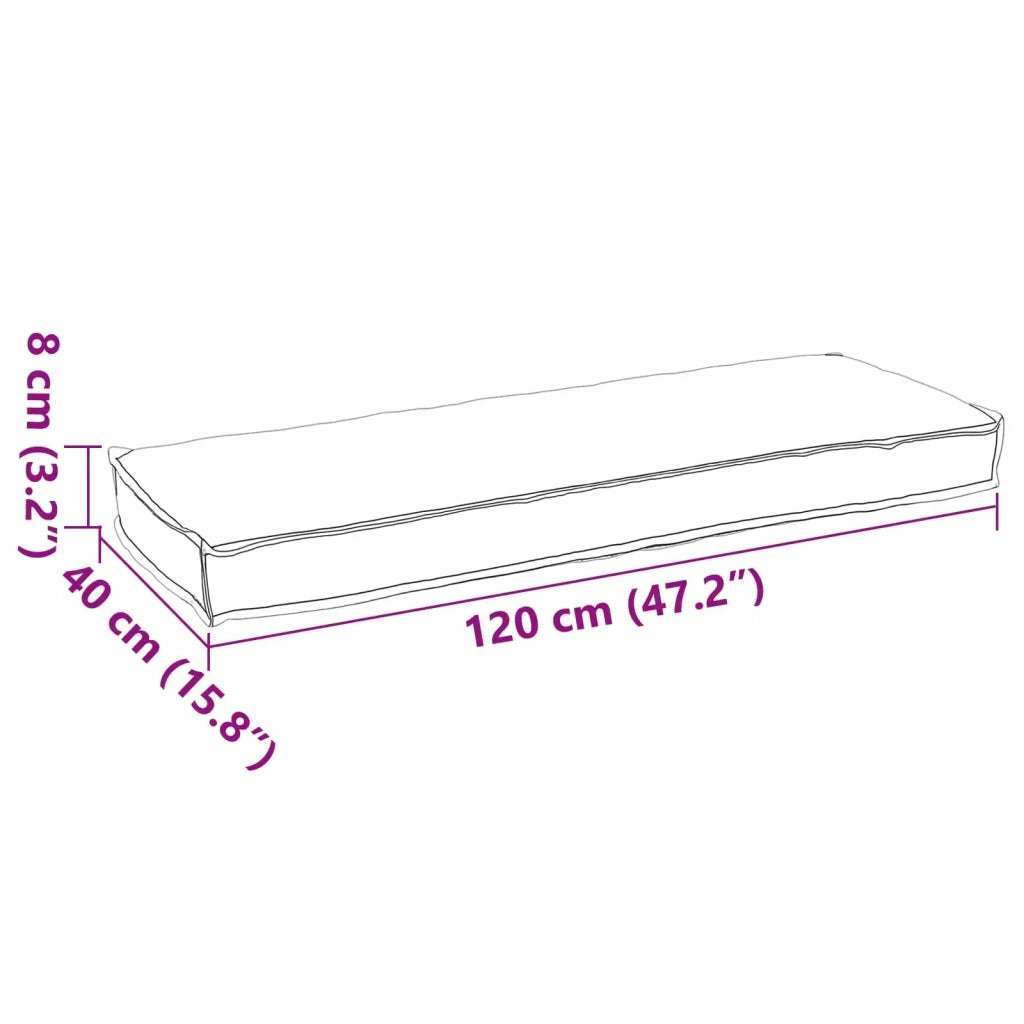Set di Cuscini per Pallet 2 pcs Antracite 120 x 40 x 8 cm 42001698