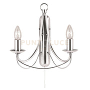 Lampada da parete Maypole 2Lt - Metallo argento satinato