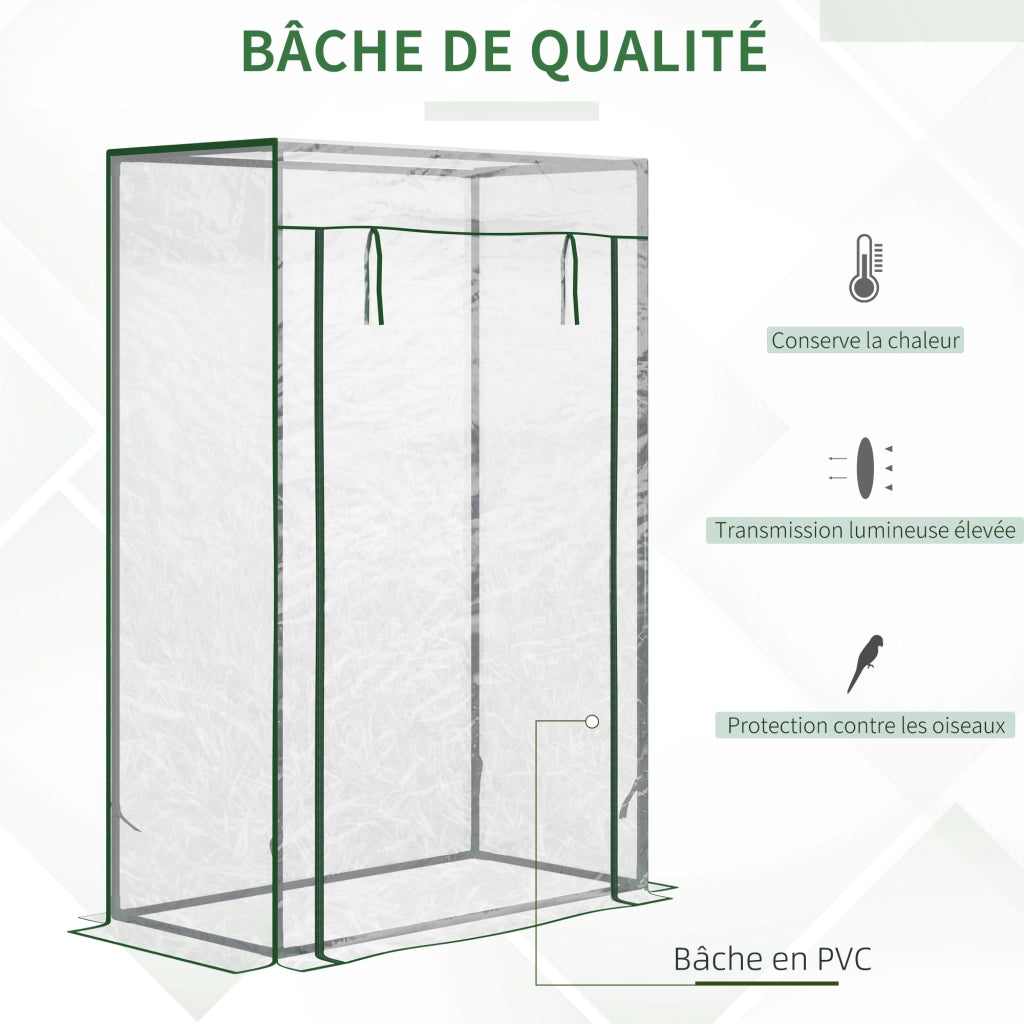 Serra da giardino ¨C Minimal ¨C 100x50x150 cm bianco