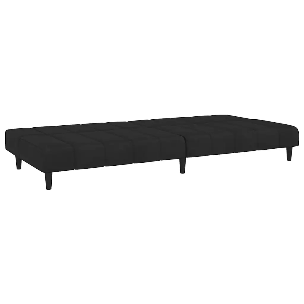 Divano Letto a 2 Posti-Sofa Letto 2 Posti-Daybed Nero in Velluto 832479