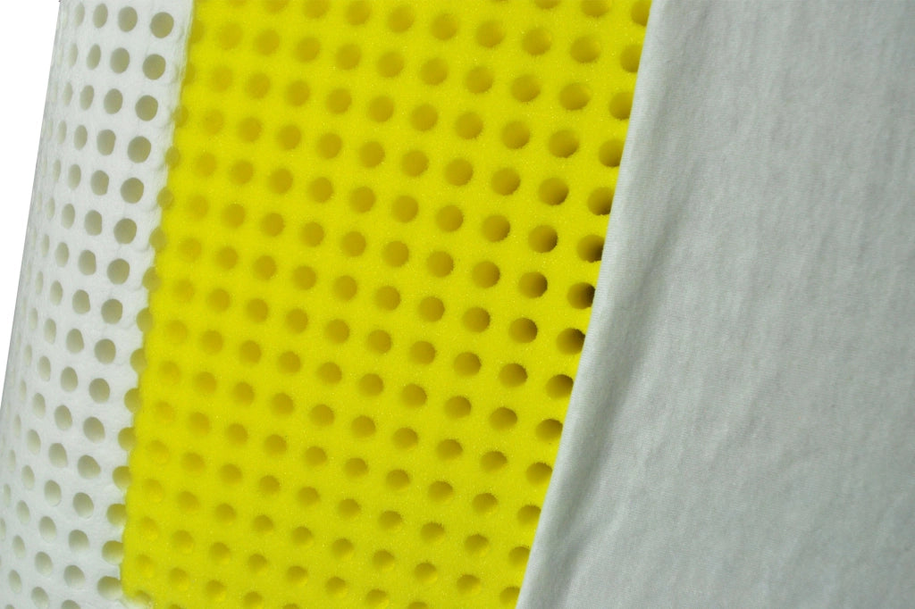 Cuscino memory foam saponetta, guanciale sfoderabile Giallo vivo GS16MF