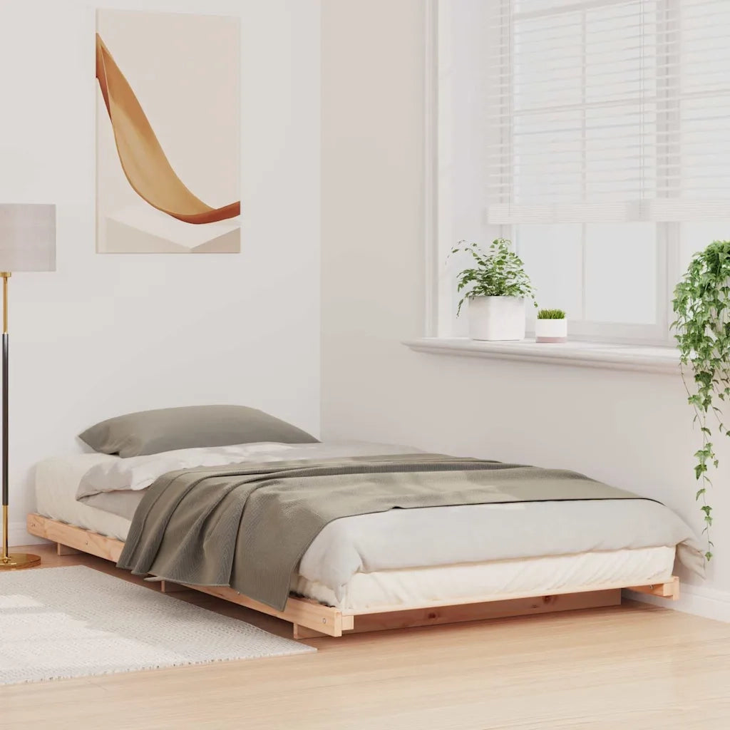Struttura del letto Marrone 75 x 190 cm Pino massello 873097