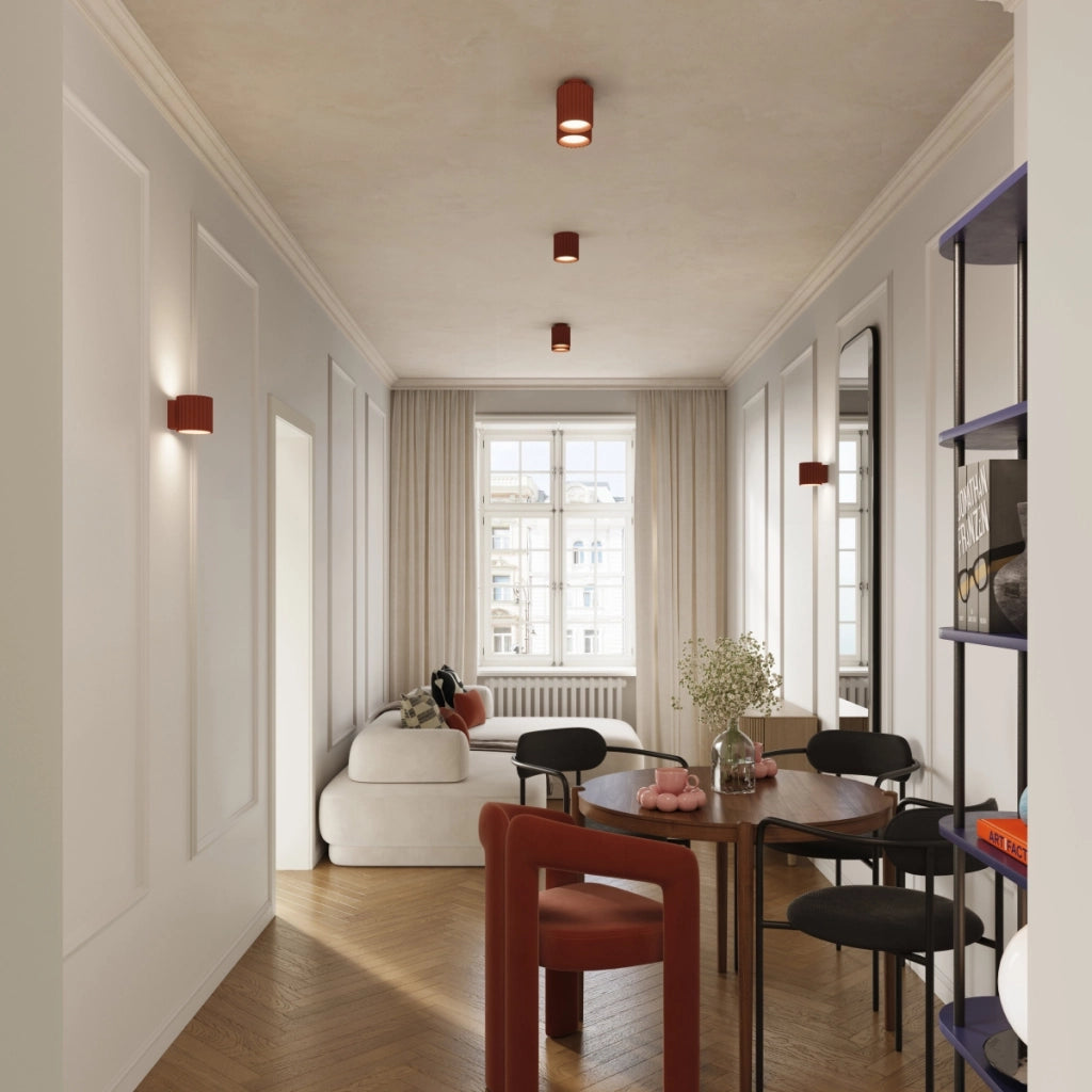 Lampada da soffitto AURA 1 rosso ocra GU10