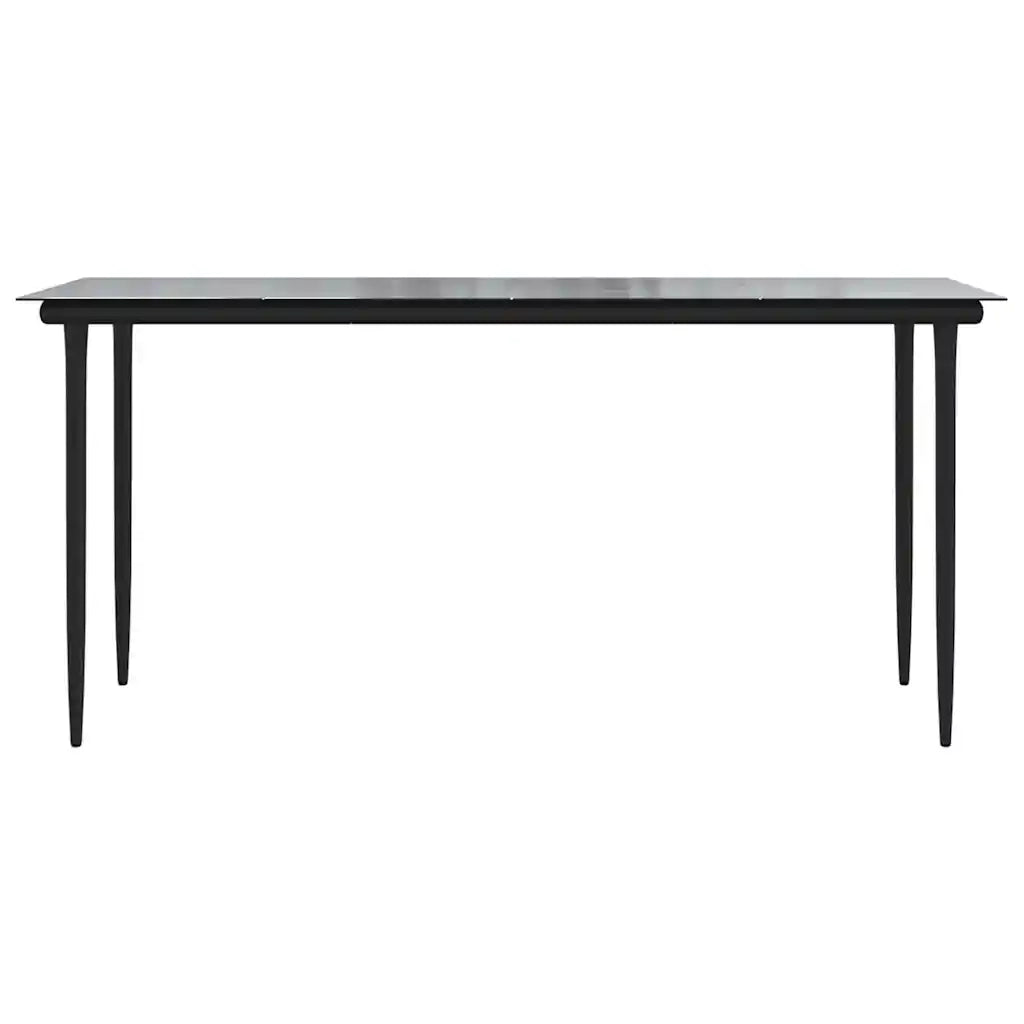 Set da Pranzo da Giardino 5pz Polyrattan Vetro 3334446