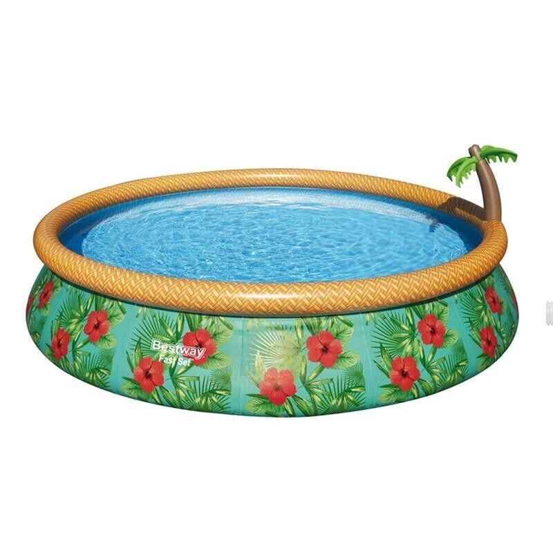 BESTWAY FAST SET PARADISE PALMS PISCINA GONFIABILE 457 X 84 CM