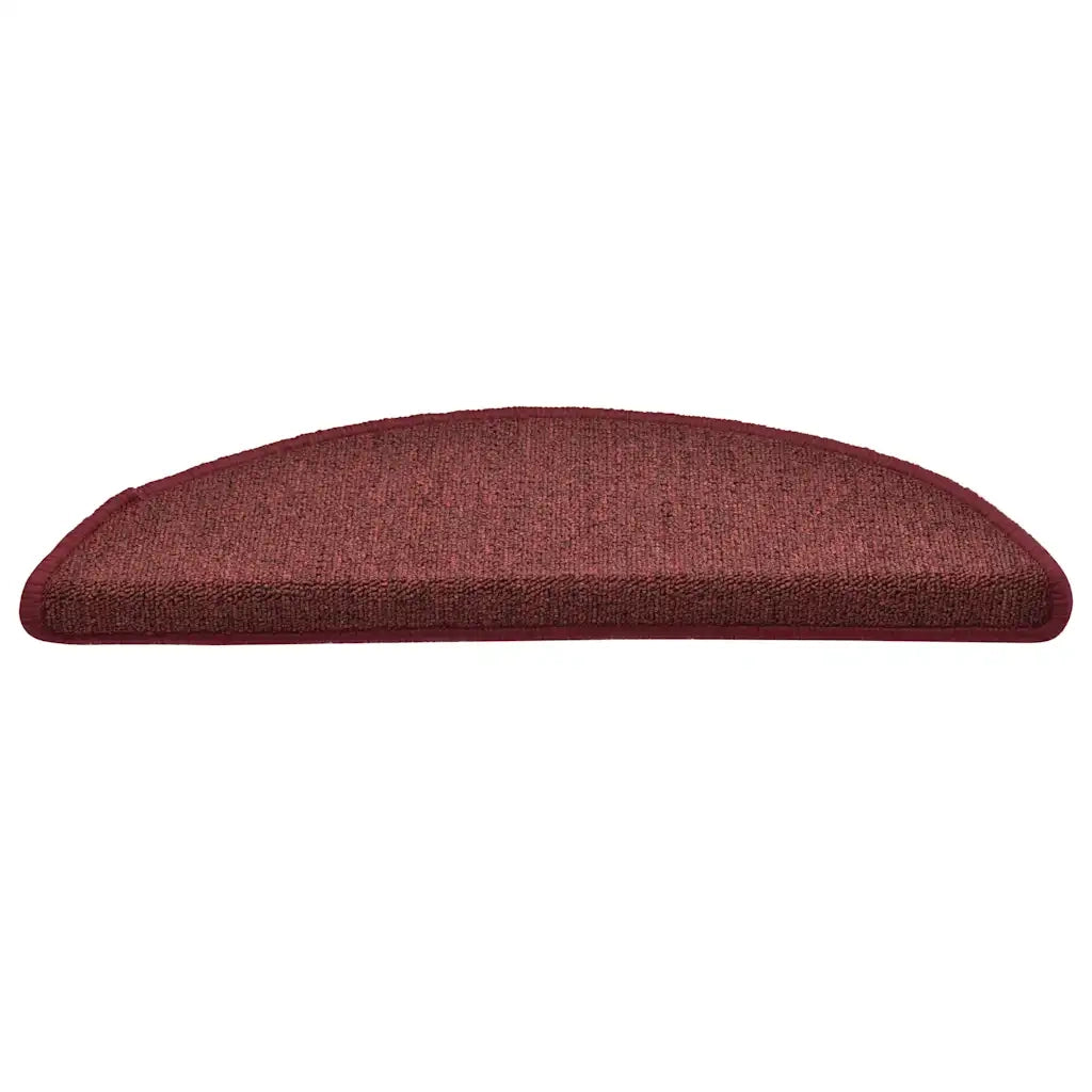 Tappetini per scale 30 pz 56x17x3 cm Bordeaux semicircolari 3365747