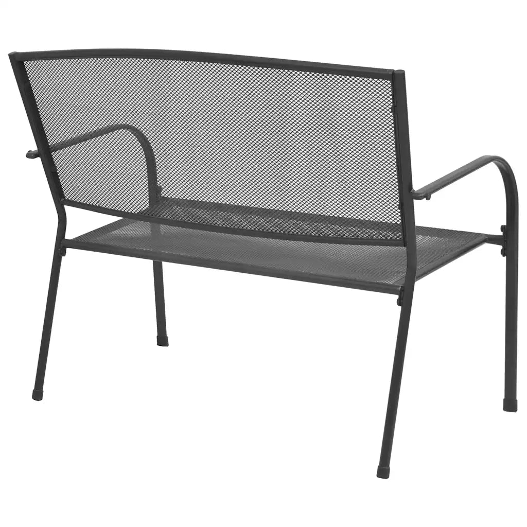 Panchina da Giardino | Panca da Giardino 108 cm Acciaio e Rete Antracite