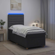 Letto box spring con materasso Grigio Scuro 100 x 200 cm 3455274