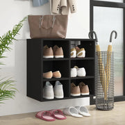 Scarpiera-Scaffale per scarpe Nera 52,5x30x50 cm