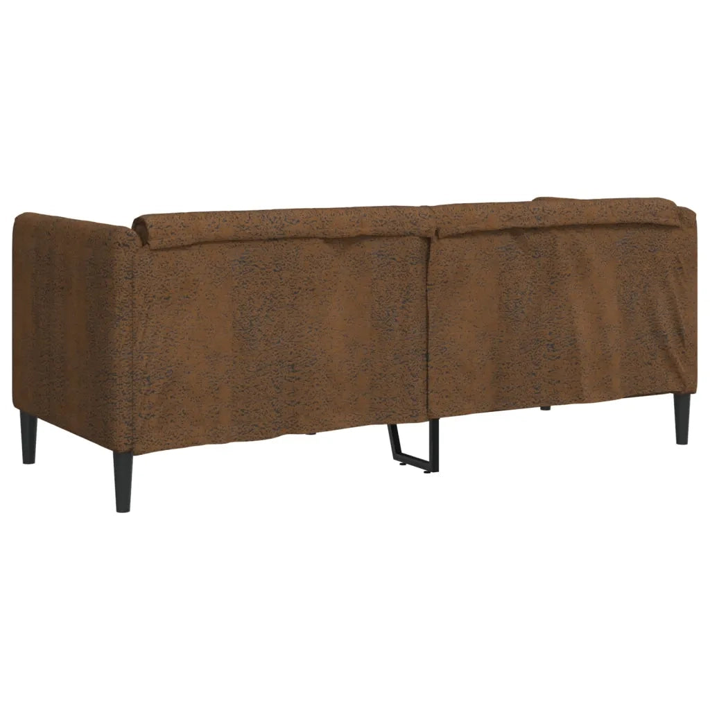 Divano a 2 Posti-Sofa 2 Posti Marrone in Similpelle Scamosciata 751512