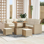 Set Divano da Giardino 8 pcs Beige polyrattan 3361616