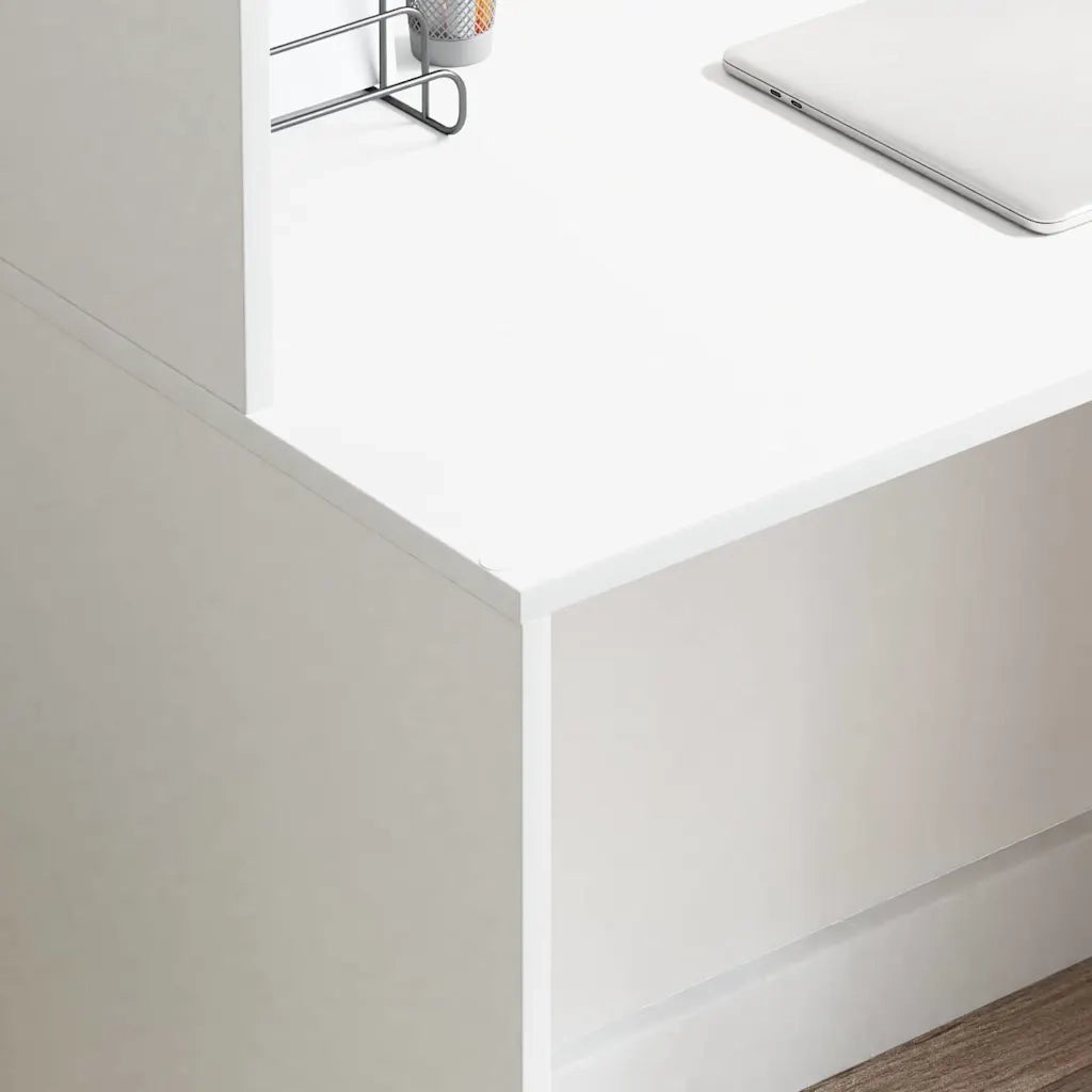 Scrivania | Tavolo da Ufficio Bianco 102 x 50 x 124 cm Legno multistrato