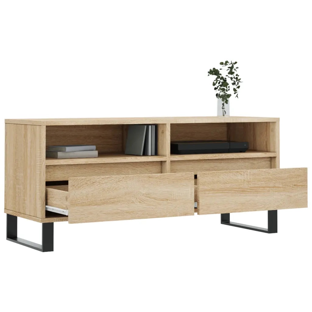 Mobile TV Rovere Sonoma 100x34,5x44,5 cm in Legno Multistrato 831247
