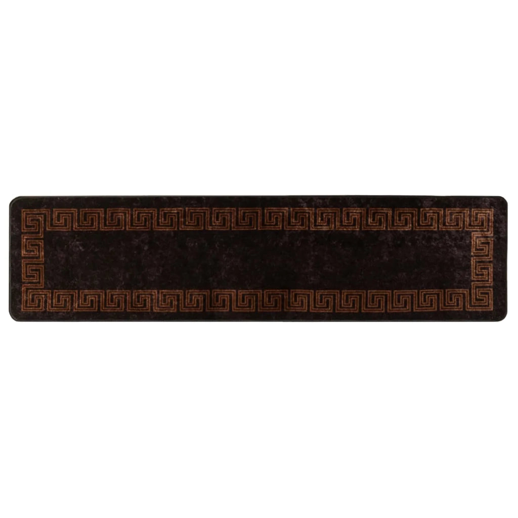 Runner Tappeto MARSA Nero 50 x 200 cm Poliestere e PVC 42023280