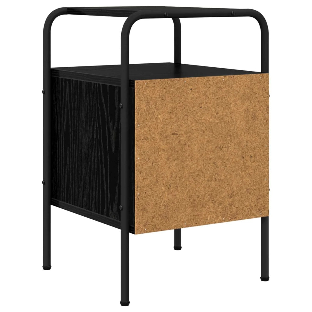 Armadio da Notte Rovere Nero Legno ingegnerizzato 8007587