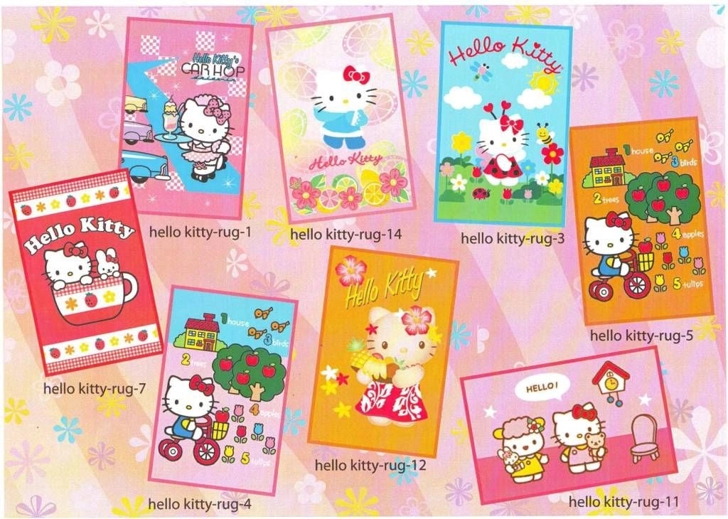 Tappeto camera hello kitty 80x120cm rettangolare