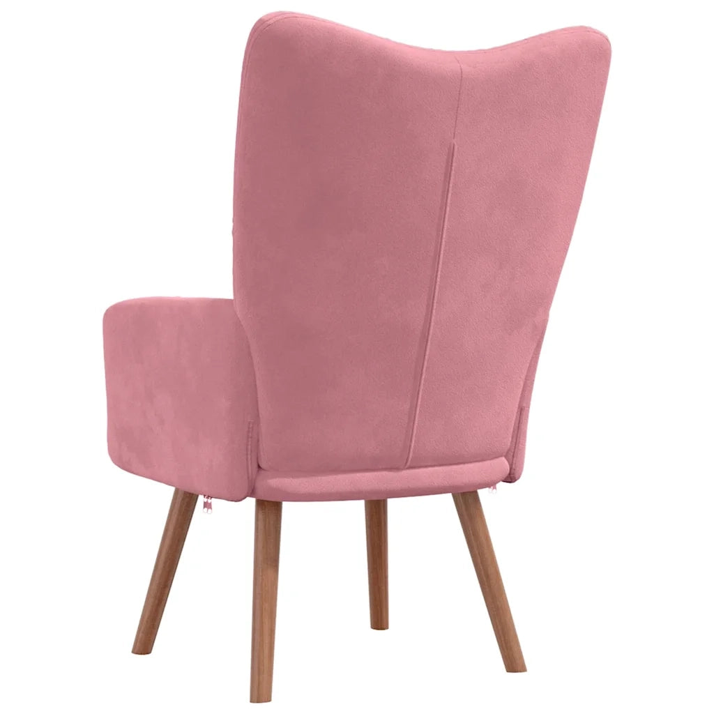 Poltrona | Sedia Relax Rosa in Velluto