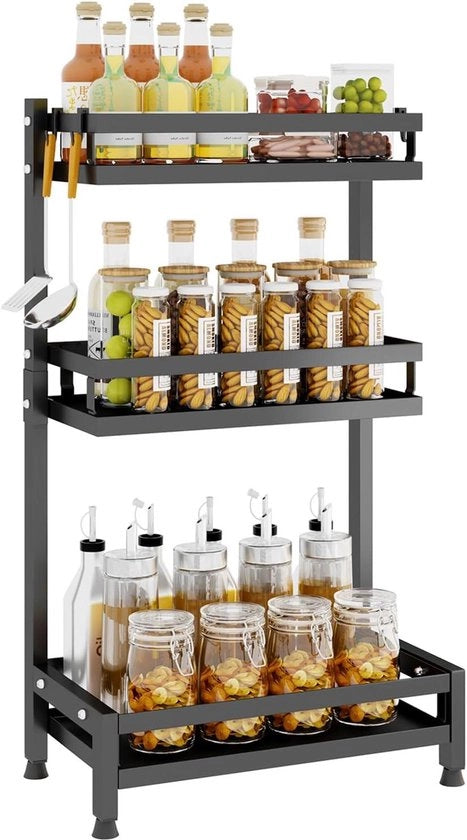 Organizzatore per Cucina a 3 Livelli - Nero