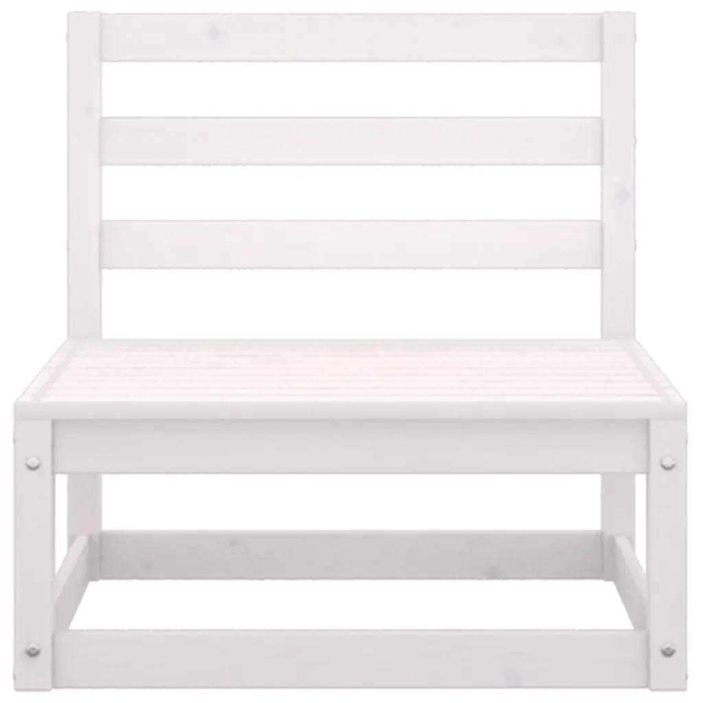 Set Divani da Giardino 4 pz Bianco in Legno Massello di Pino 3075325