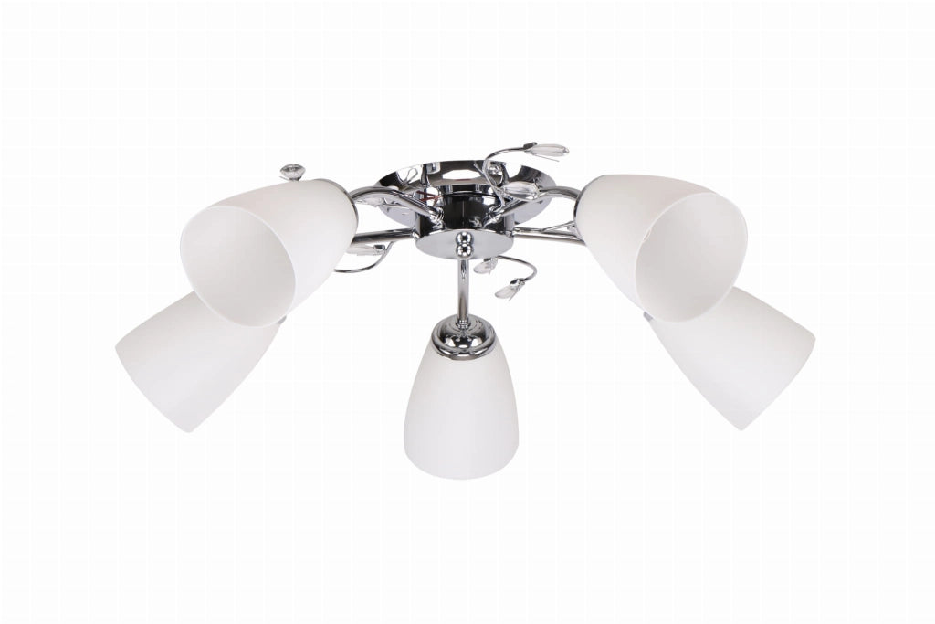 Lampadario Ursella 5 luci E14 bianco/cromo Candellux