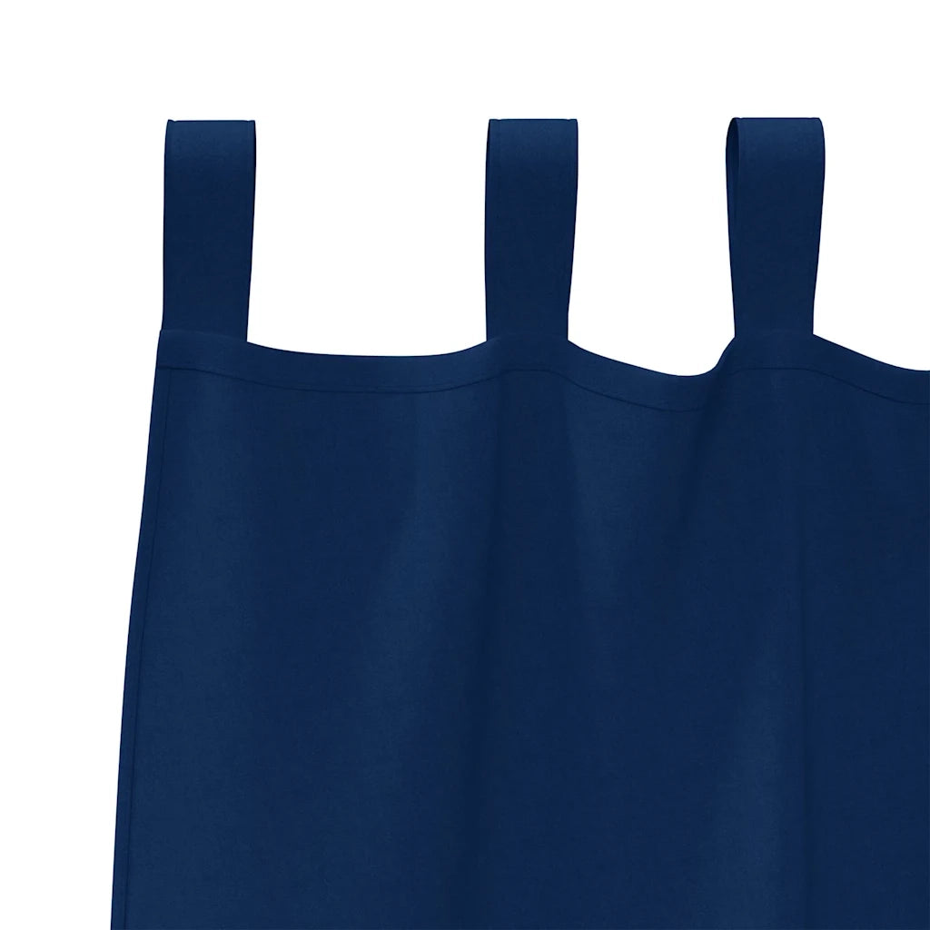 Tende Blackout con Anelli 2 pcs Blu Scuro 175 x 140 cm 4107584