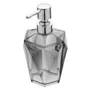 Dispenser Sapone Grigio Trasparente in Plastica ABS Diamante