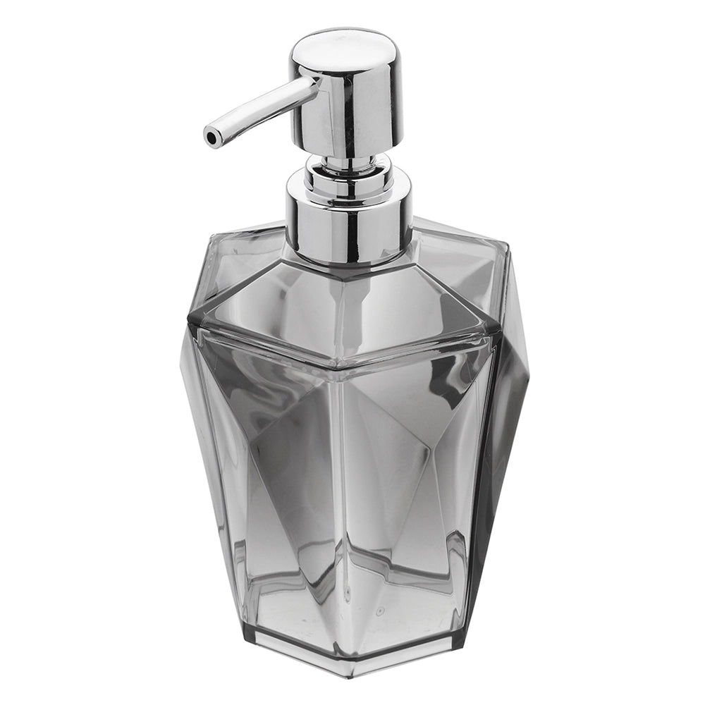 Dispenser Sapone Grigio Trasparente in Plastica ABS Diamante