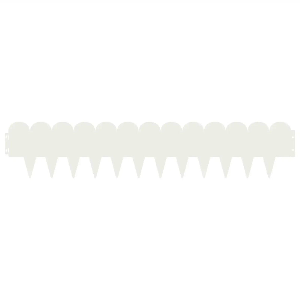 Bordura per Prato 20 pcs 103 x 20 cm Acciaio Bianco 8008676
