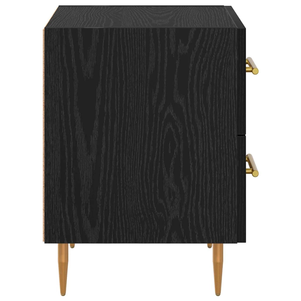 Armadio da Notte 2 pcs Rovere Nero 40 x 35 x 47,5 cm 882000