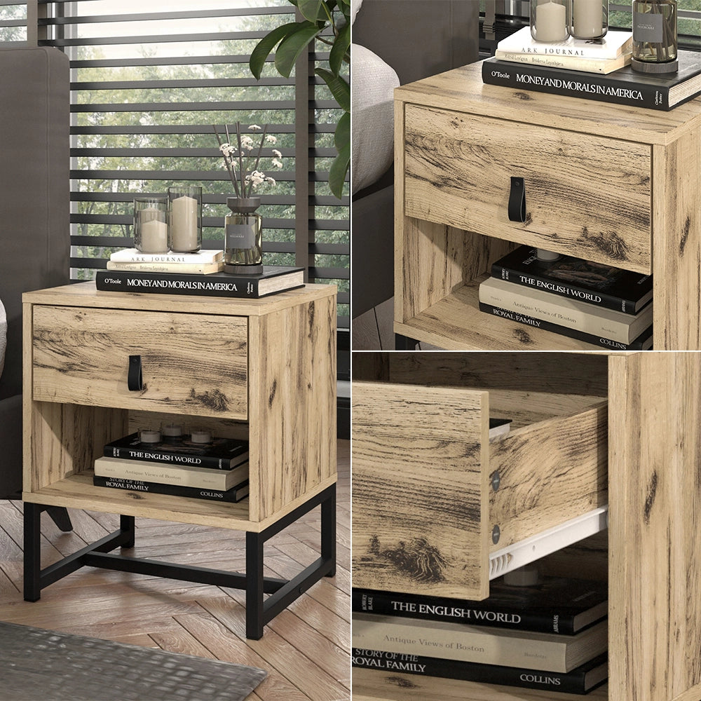 Vicco Comodino Rovere 39 x 47 cm Set di 2