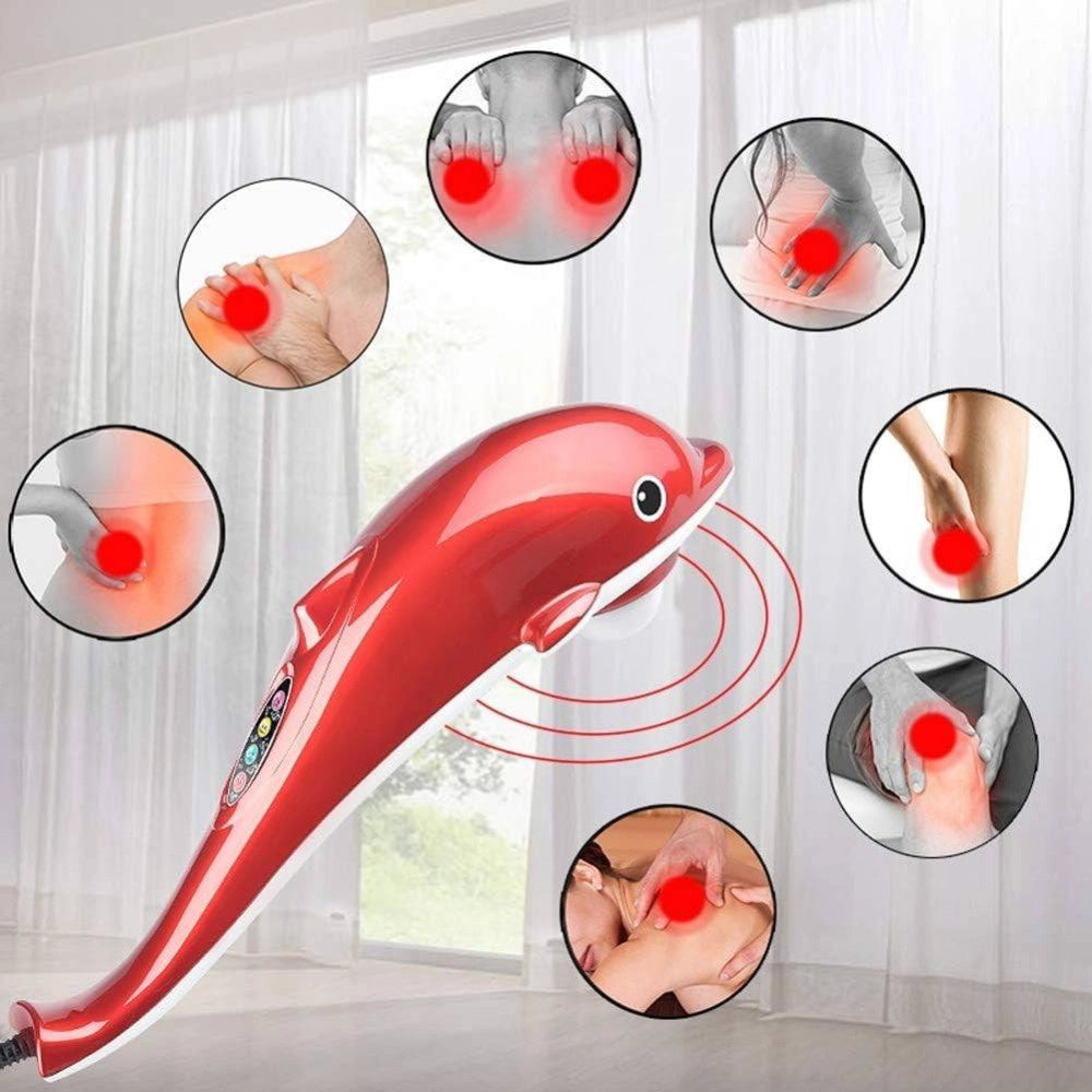 Trade Shop - Massaggiatore Vibrante Delfino Rilassante Curativo Schiena Gambe Cervicale -